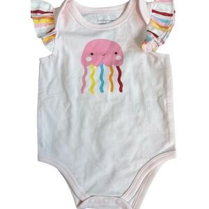 First Impressions JellyFish Flutter Sleeve NWT Onesie | 0-3M